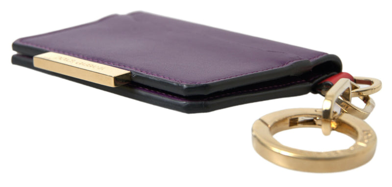 Purple Leather French Flap Wallet Dolce & Gabbana