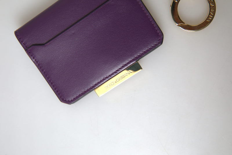 Purple Leather French Flap Wallet Dolce & Gabbana