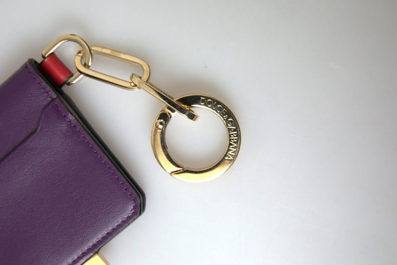 Purple Leather French Flap Wallet Dolce & Gabbana