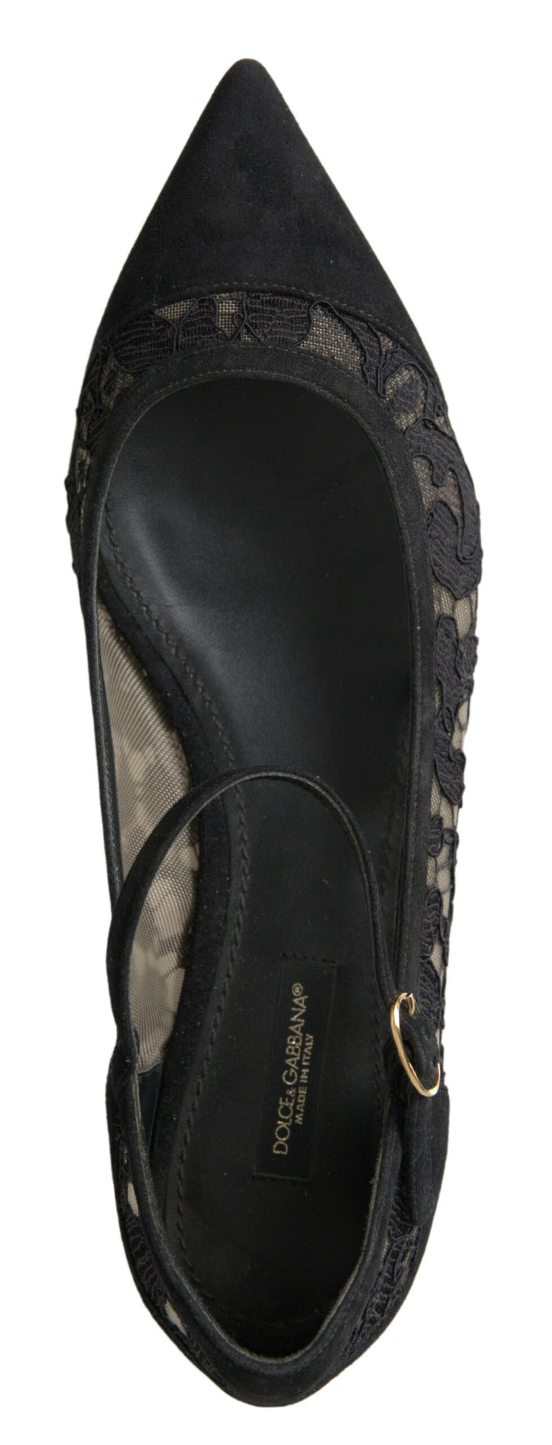 Elegant Black Lace Flats Dolce & Gabbana