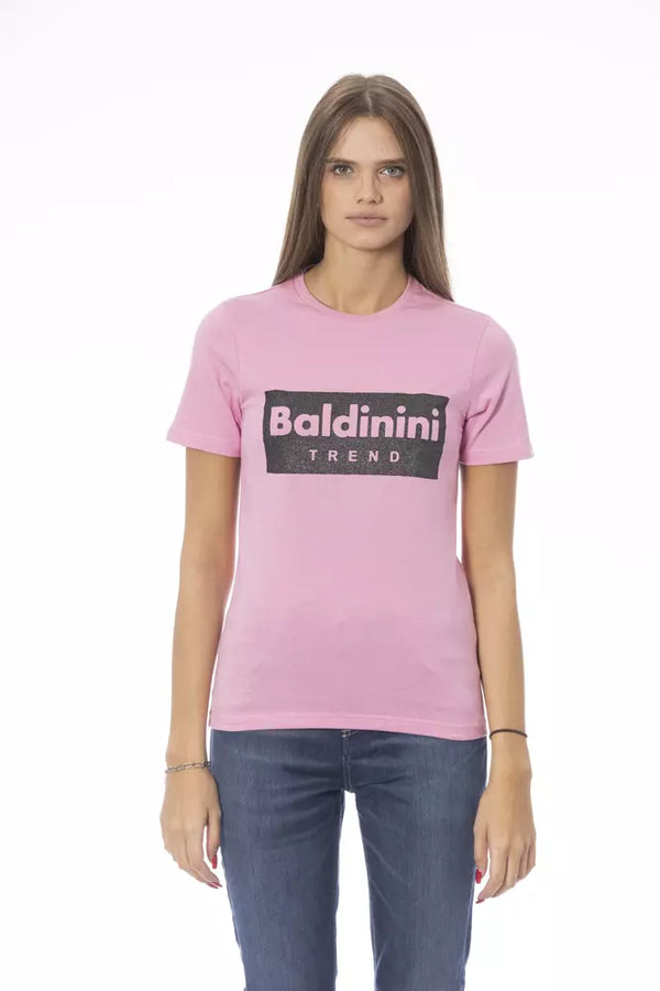 Pink Cotton Women T-Shirt Baldinini Trend