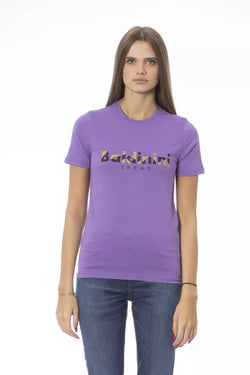 Purple Cotton Women T-Shirt Baldinini Trend