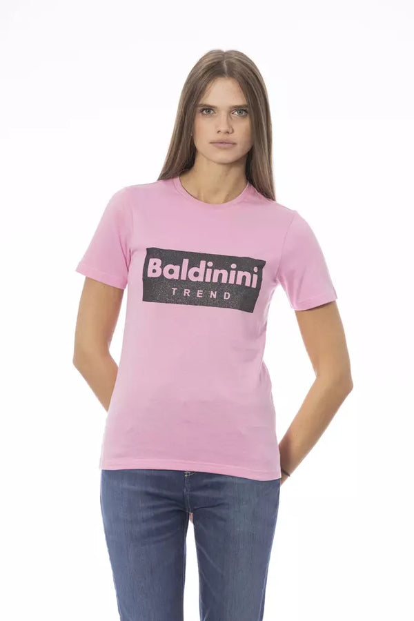 Pink Cotton Women T-Shirt Baldinini Trend