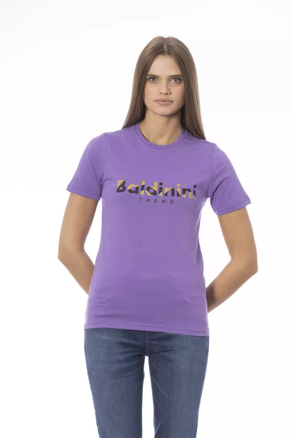 Purple Cotton Women T-Shirt Baldinini Trend