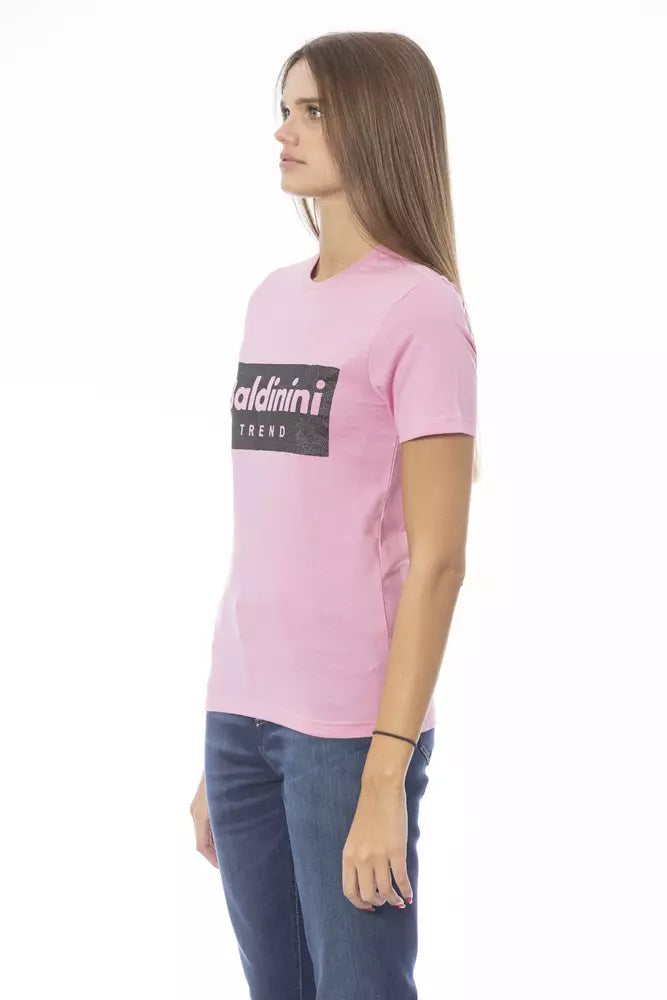 Pink Cotton Women T-Shirt Baldinini Trend