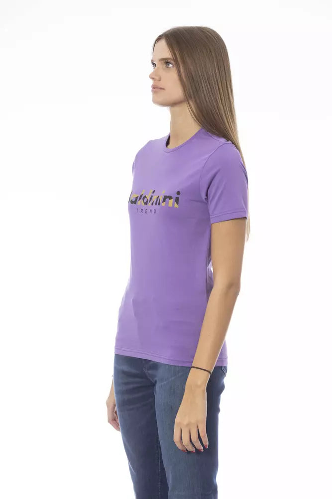 Purple Cotton Women T-Shirt Baldinini Trend