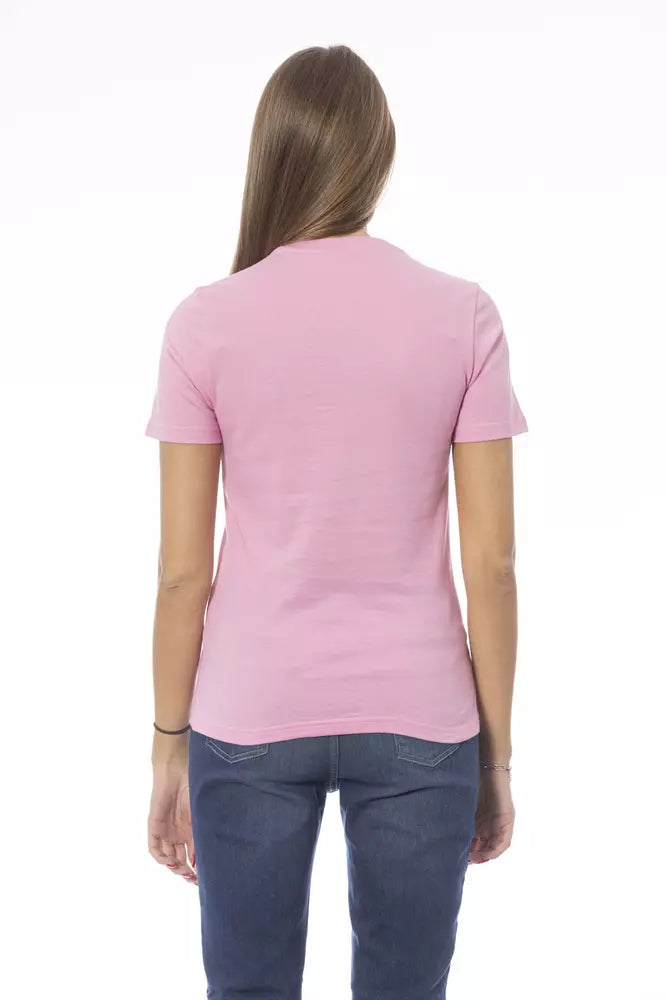 Pink Cotton Women T-Shirt Baldinini Trend