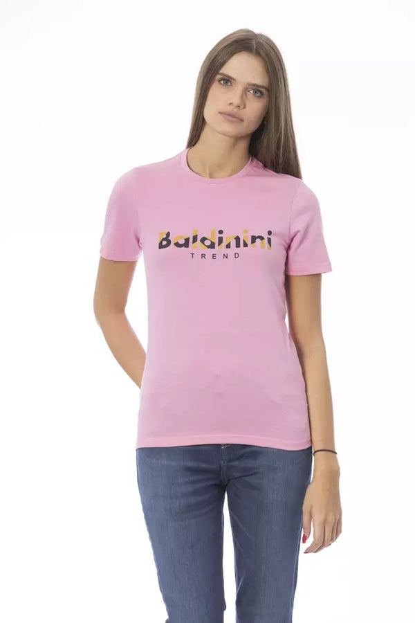 Pink Cotton Women T-Shirt Baldinini Trend