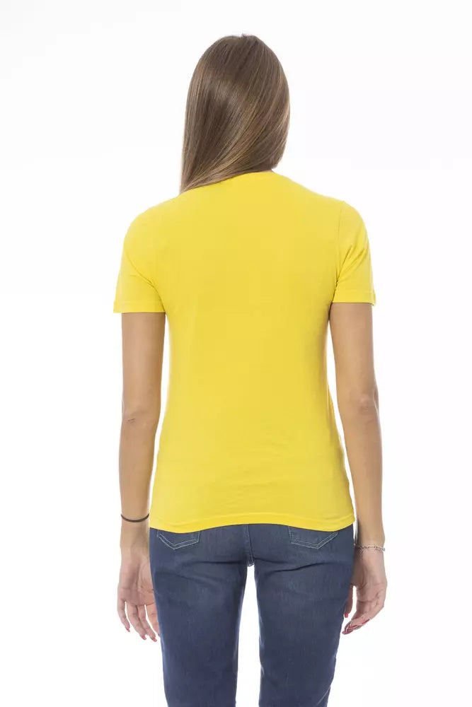 Yellow Cotton Women T-Shirt Baldinini Trend