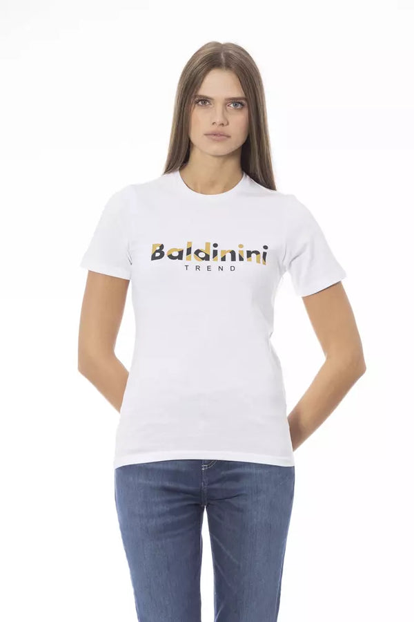 White Cotton Women T-Shirt Baldinini Trend