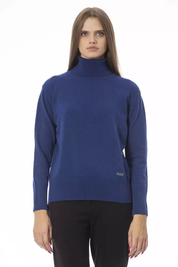 Blue Wool Women Sweater Baldinini Trend