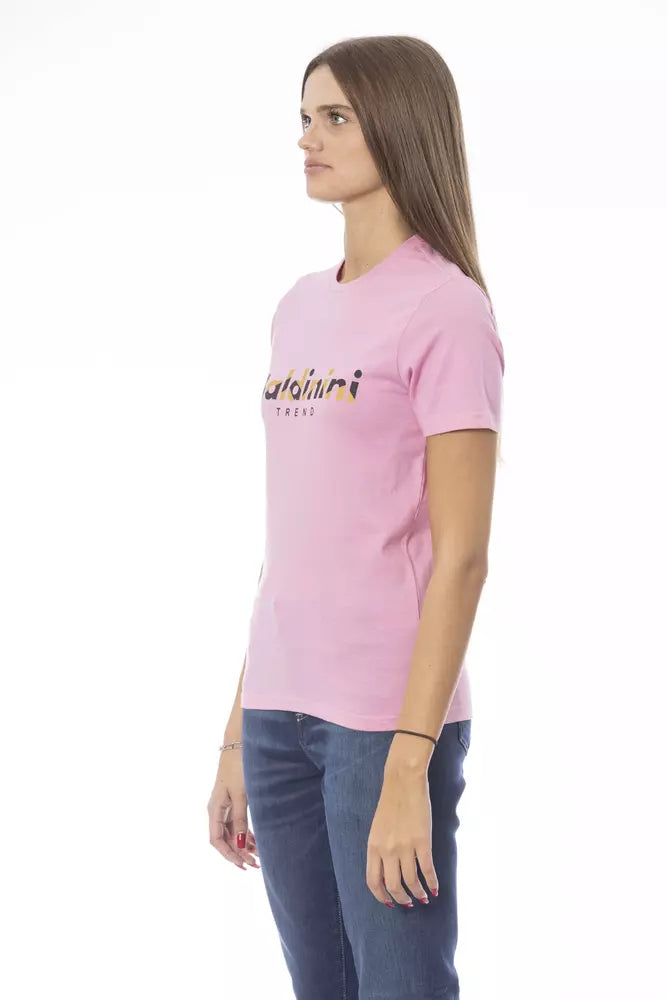 Pink Cotton Women T-Shirt Baldinini Trend