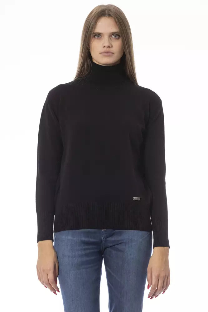 Black Wool Women Sweater Baldinini Trend