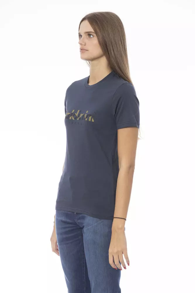 Blue Cotton Women T-Shirt Baldinini Trend