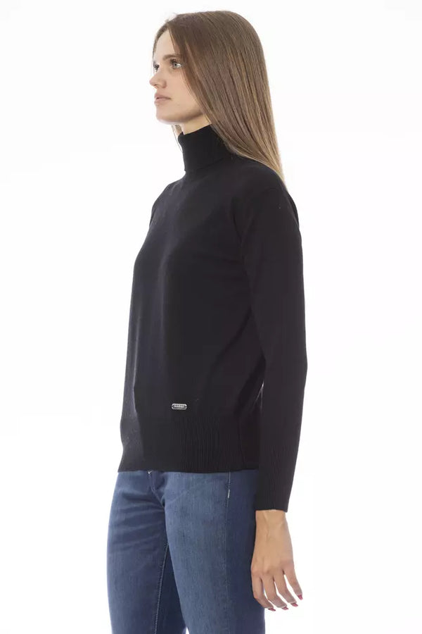 Black Wool Women Sweater Baldinini Trend