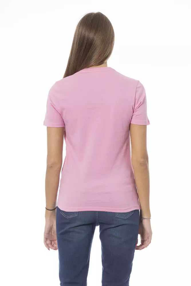 Pink Cotton Women T-Shirt Baldinini Trend