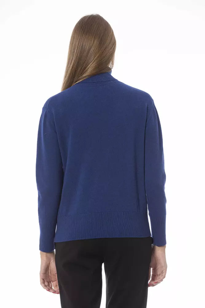 Blue Wool Women Sweater Baldinini Trend