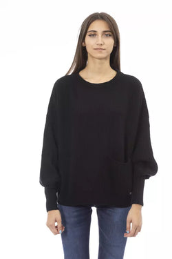 Black Wool Women Sweater Baldinini Trend