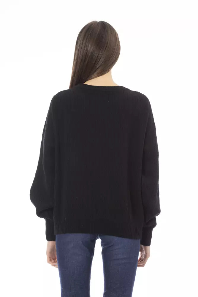 Black Wool Women Sweater Baldinini Trend