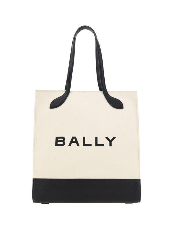 Chic Monochrome Leather Tote Bag Bally