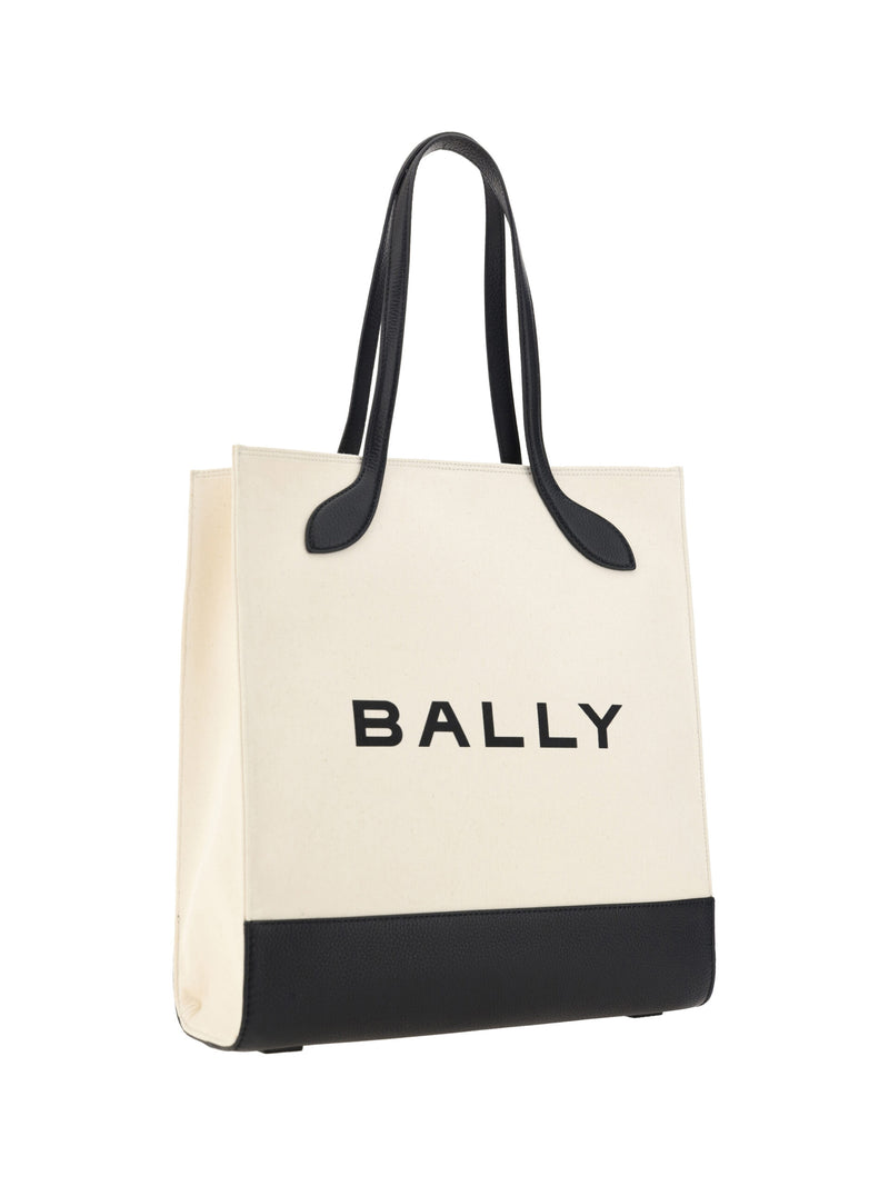 Chic Monochrome Leather Tote Bag Bally