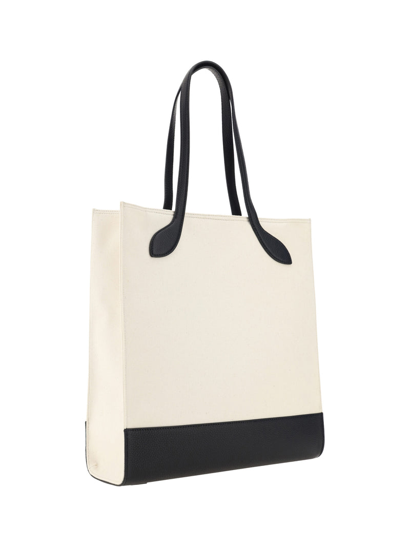 Chic Monochrome Leather Tote Bag Bally