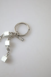 Silver Brass Logo Charm Keychain Dolce & Gabbana