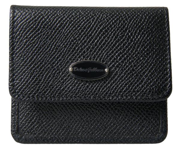 Elegant Leather Bifold Coin Purse Wallet Dolce & Gabbana