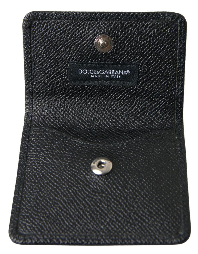 Elegant Leather Bifold Coin Purse Wallet Dolce & Gabbana