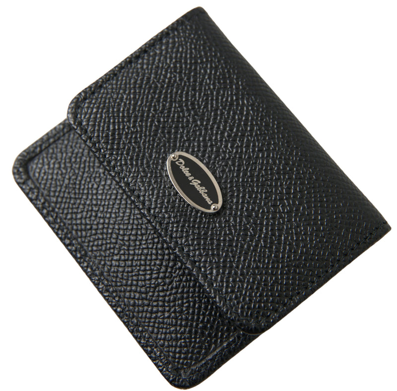 Elegant Leather Bifold Coin Purse Wallet Dolce & Gabbana