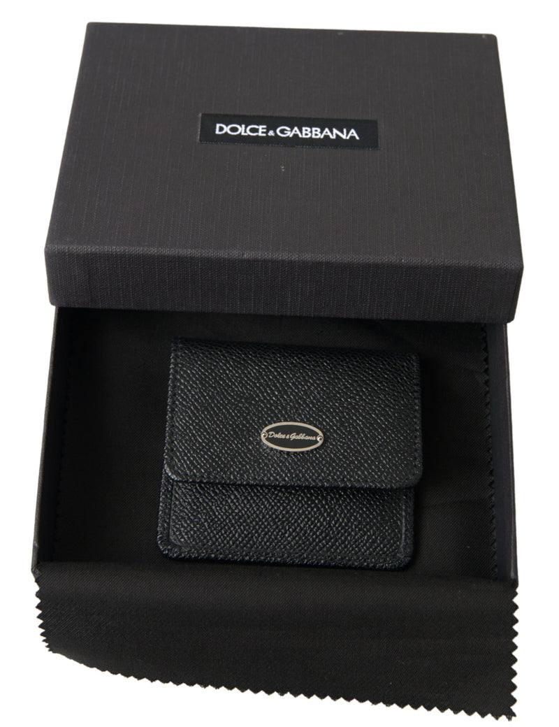 Elegant Leather Bifold Coin Purse Wallet Dolce & Gabbana