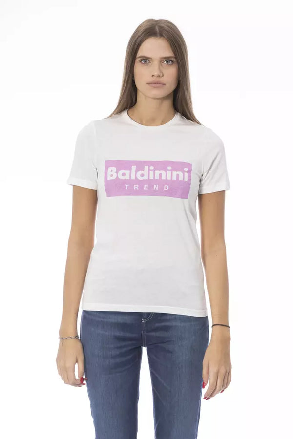 White Cotton Women T-Shirt Baldinini Trend