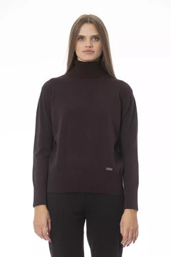 Brown Wool Women Sweater Baldinini Trend