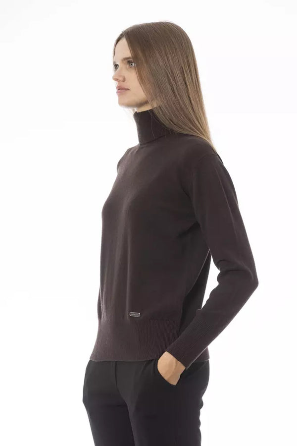 Brown Wool Women Sweater Baldinini Trend