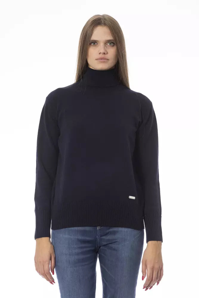 Blue Wool Women Sweater Baldinini Trend