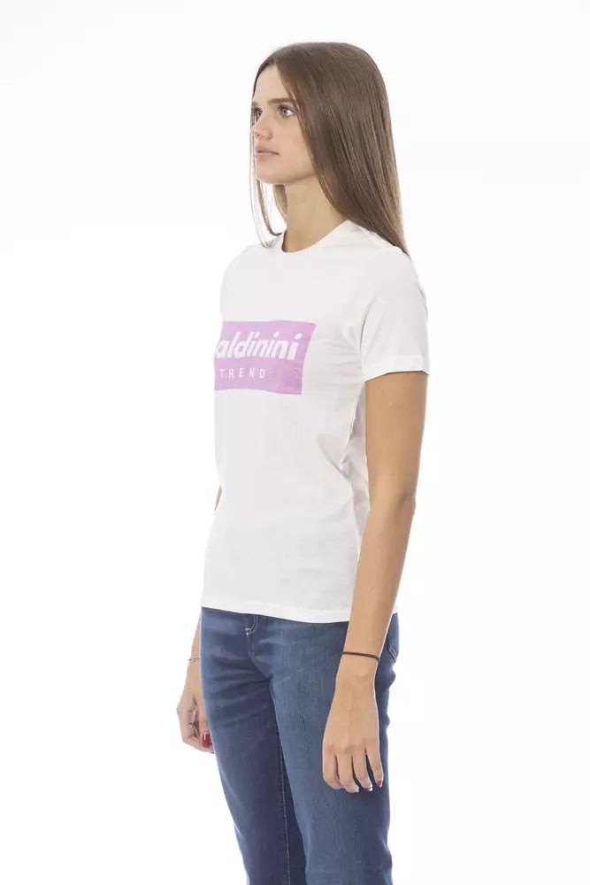 White Cotton Women T-Shirt Baldinini Trend