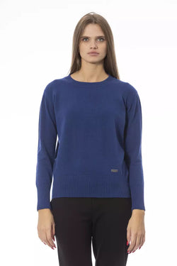 Blue Wool Women Sweater Baldinini Trend