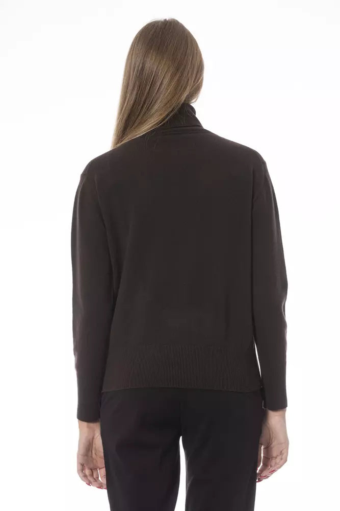 Brown Wool Women Sweater Baldinini Trend