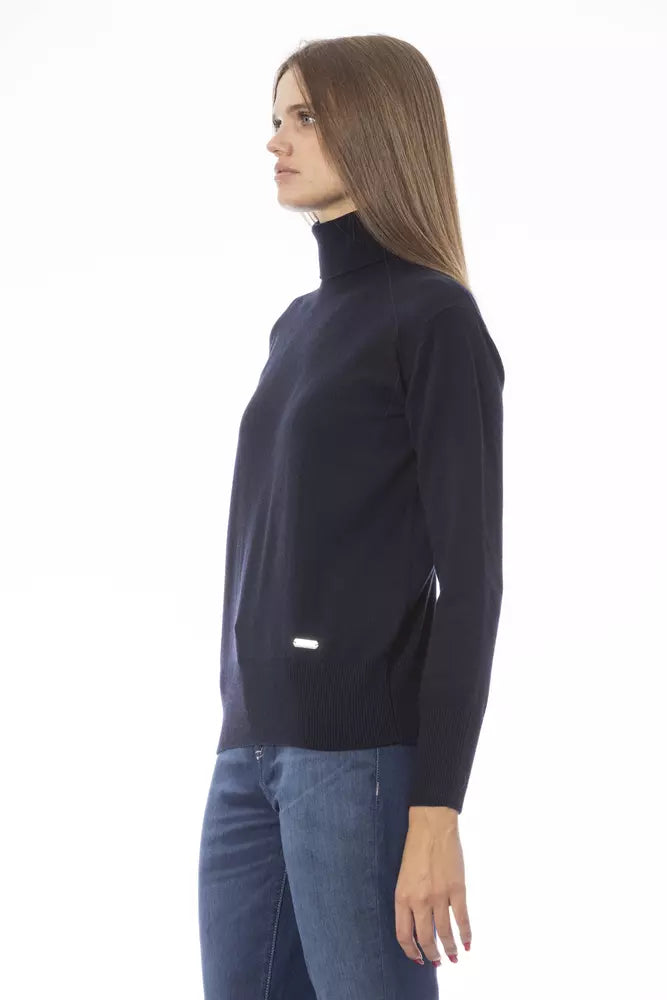 Blue Wool Women Sweater Baldinini Trend