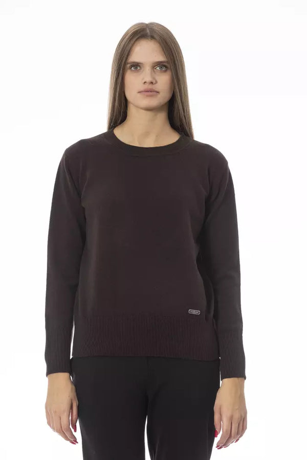 Brown Wool Women Sweater Baldinini Trend