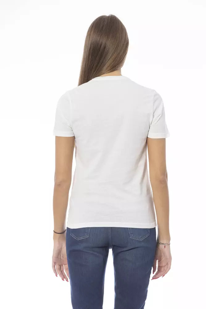 White Cotton Women T-Shirt Baldinini Trend