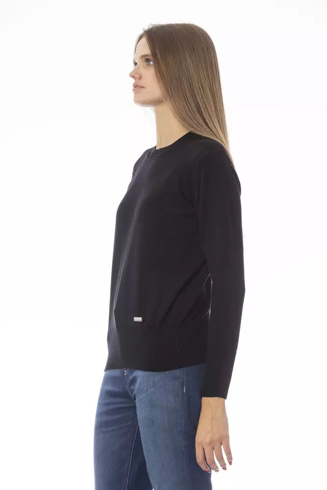 Black Wool Women Sweater Baldinini Trend