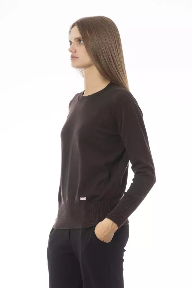 Brown Wool Women Sweater Baldinini Trend