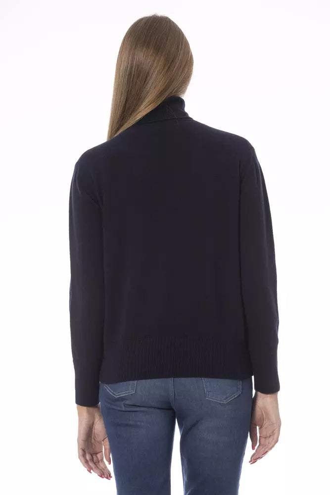 Blue Wool Women Sweater Baldinini Trend