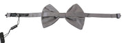 Elegant Silver Gray Silk Bow Tie Dolce & Gabbana