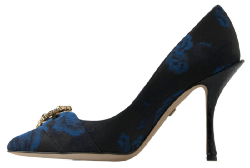 Elegant Blue Crystal Embellished Pumps Dolce & Gabbana