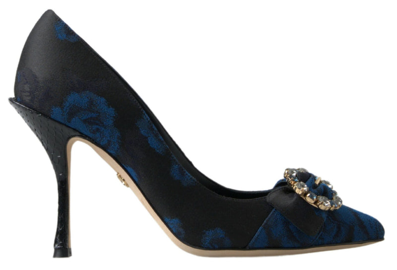 Elegant Blue Crystal Embellished Pumps Dolce & Gabbana