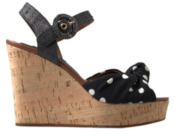 Chic Polka-Dotted Ankle Strap Wedges Dolce & Gabbana