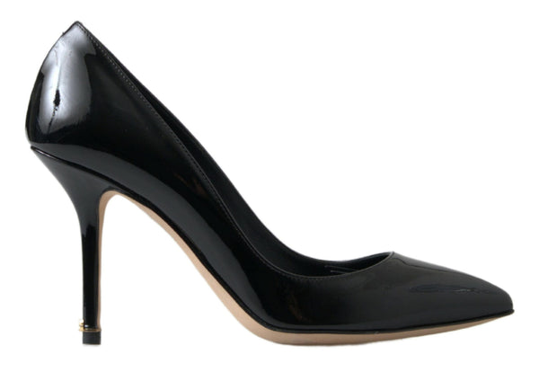 Elegant Patent Leather Heels Pumps Dolce & Gabbana