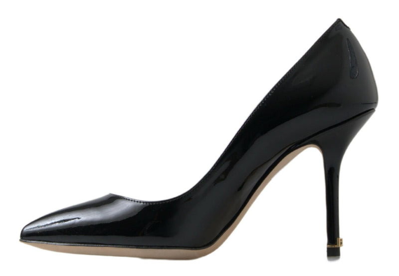 Elegant Patent Leather Heels Pumps Dolce & Gabbana